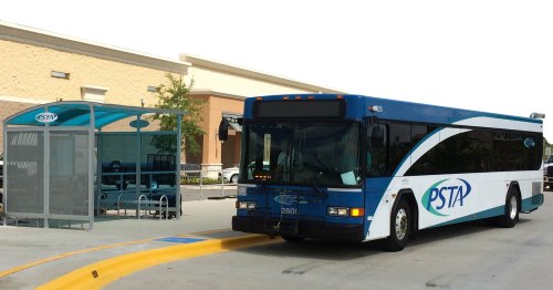 Largo Transit Center Shelter with Bus